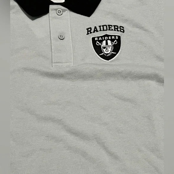 Nike Las Vegas Raiders Athletic Polo Shirt 2 button Black/Gray Medium - Picture 4 of 7